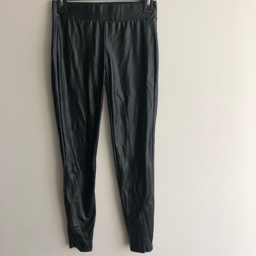 Buckle Leather Leggings
